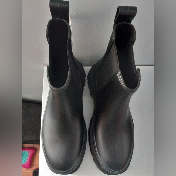 Jeffrey Campbell rainboot double plataform black size 7,contemporary, Chunky, - Picture 10 of 11